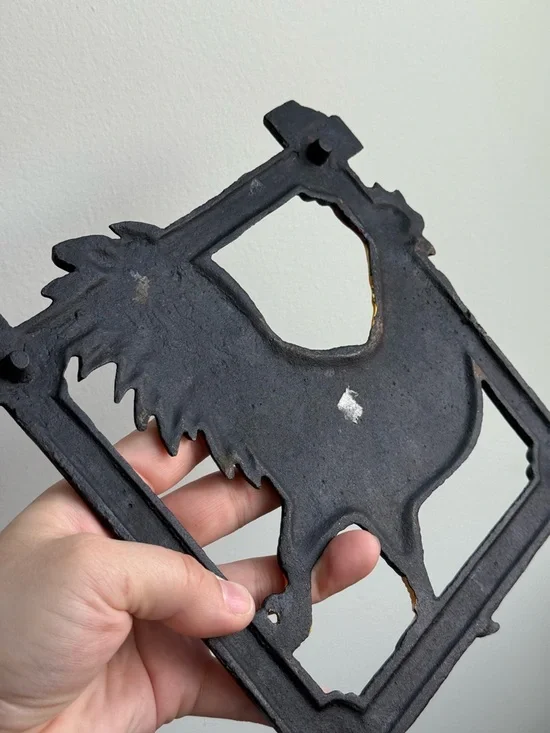 Vintage Rooster Iron Painted 8.5x8.5" Trivet Kitchen Farmhouse Decor Cottagecore - Picture 9 of 12